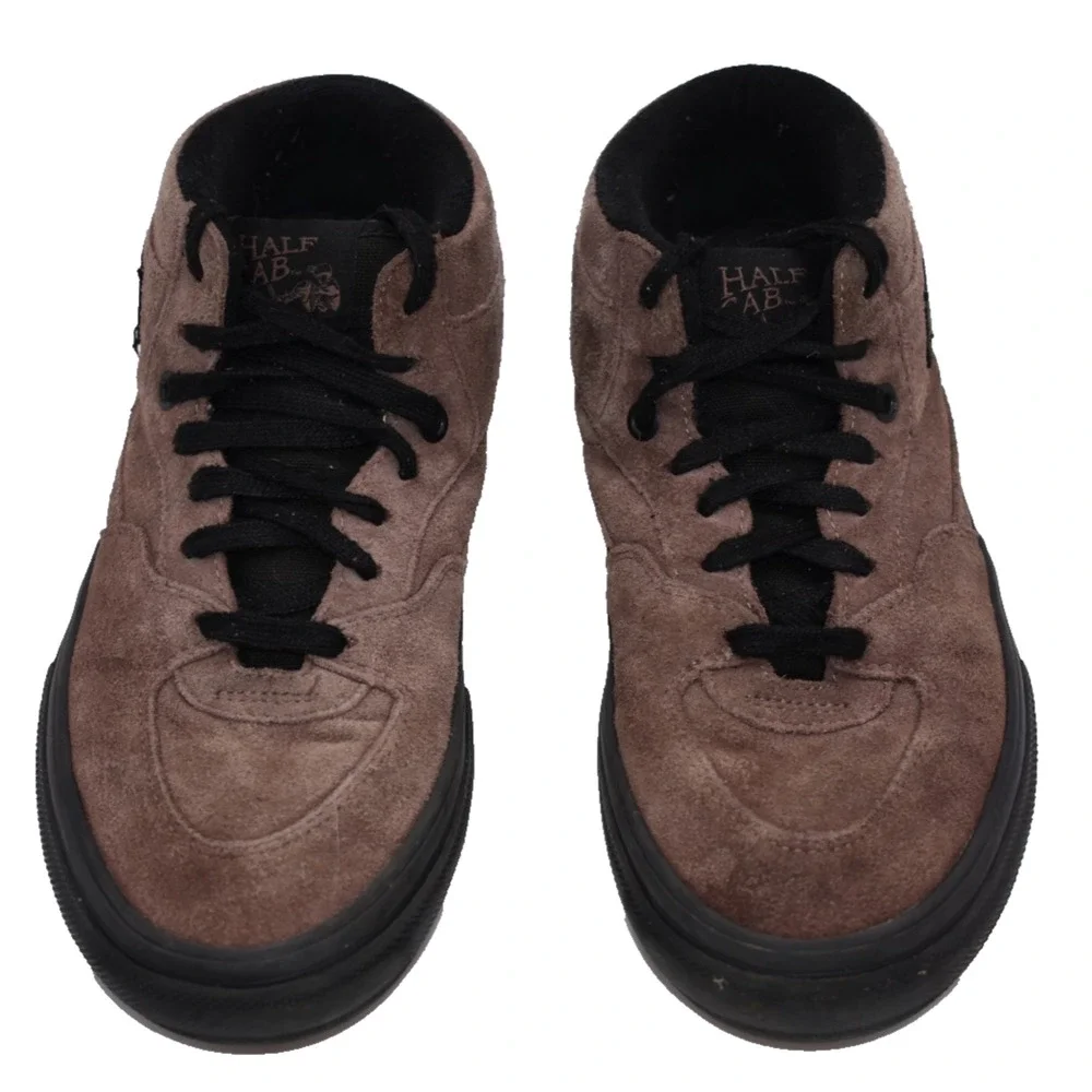 VANS Half Cab Brownish Suede Canvas Mid Top Sneakers Mens 7.0 PopCush